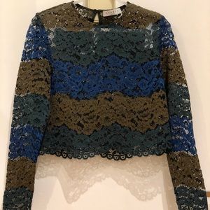 Sandro multicolor Long sleeve lace Top